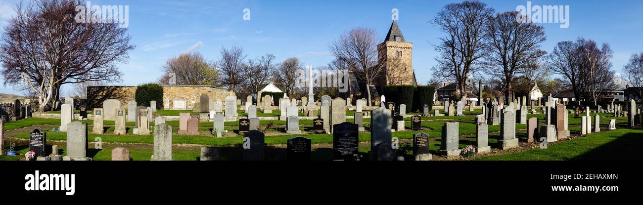 Aberlady Kirche und Friedhof Stockfoto