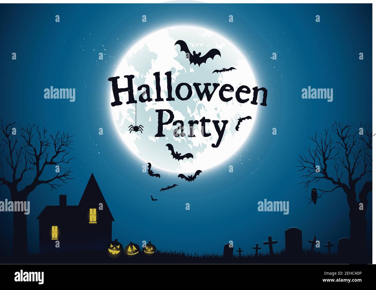 Halloween Party Hintergrund Vektor Vorlage Halloween Party Hintergrund Vektor Vorlage Stock Vektor