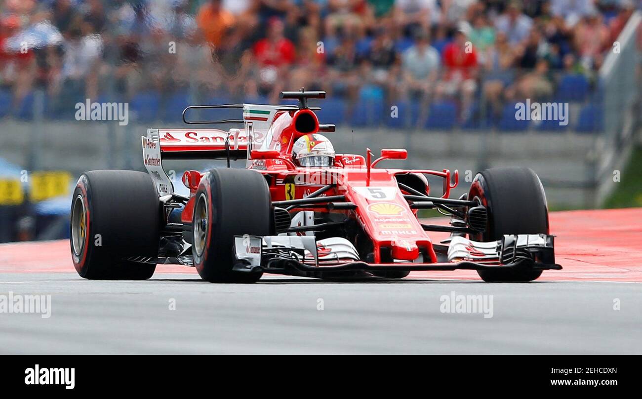 Formel 1 - F1 - großer Preis von Österreich 2017 - Red Bull Ring, Spielberg, Österreich - 8. Juli 2017 Ferrari Sebastian Vettel im Einsatz während des Qualifyings Reuters/Dominic Ebenbichler Stockfoto