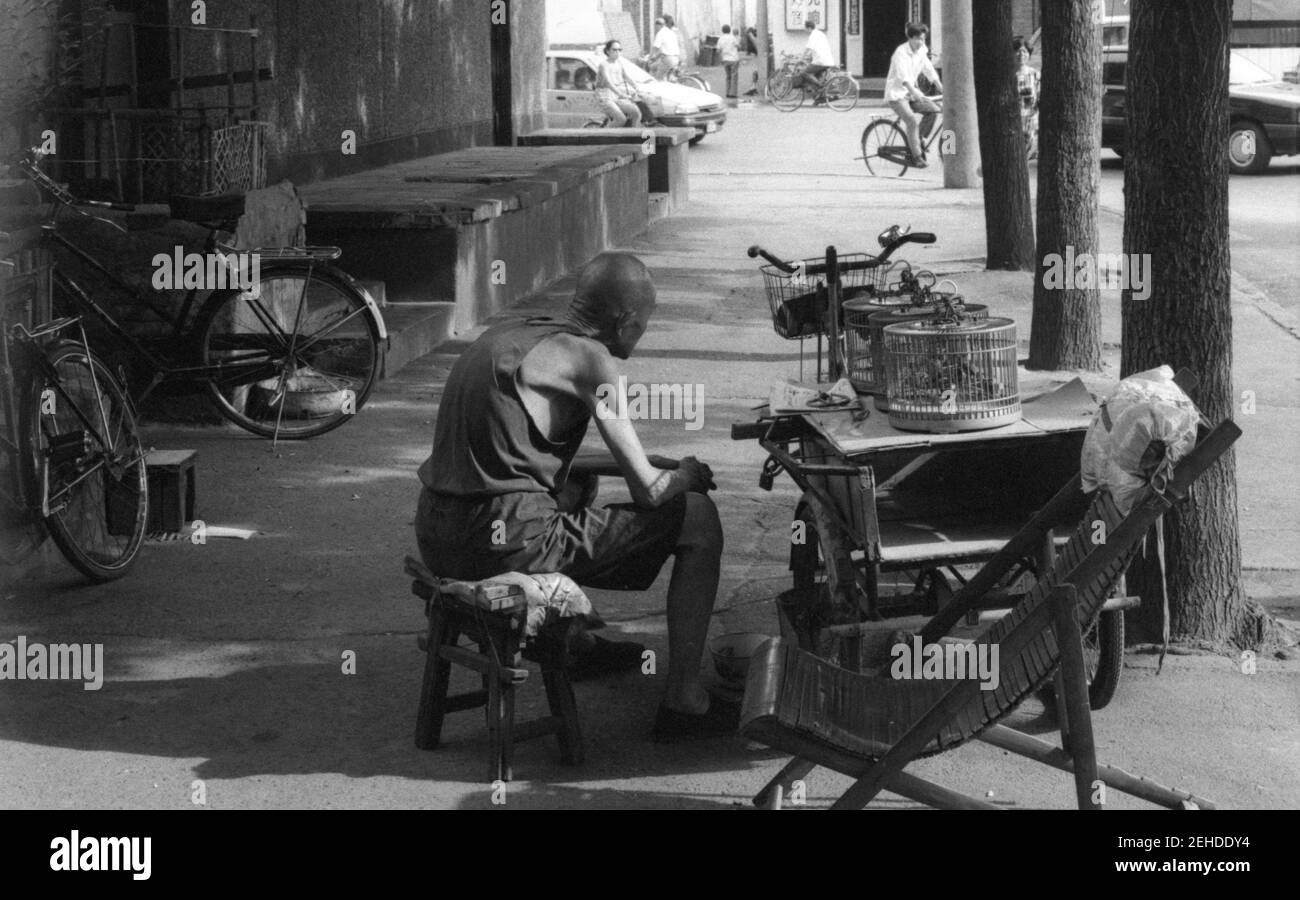 Street Vendor, China life, Street scene, 1990s Stockfoto