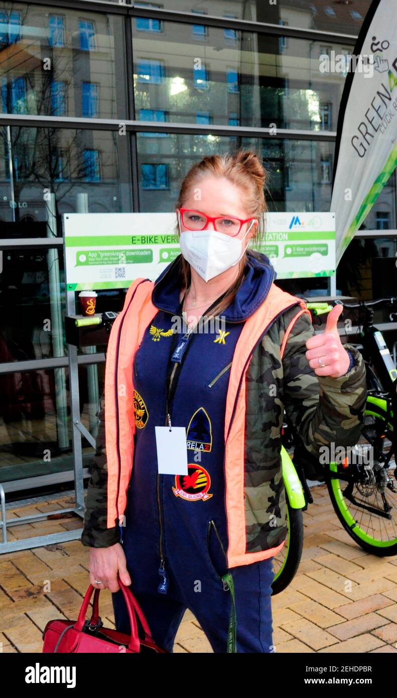 Doreen Dietel bei der Ankunft zur TVAufzeichnung der Talkshow