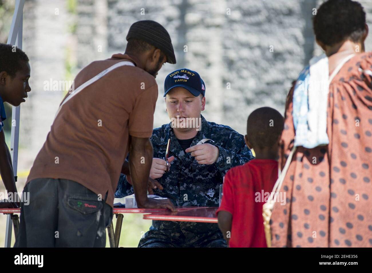 Pacific Partnership bietet medizinische Dienstleistungen auf der Mal-Tech 150707 Stockfoto