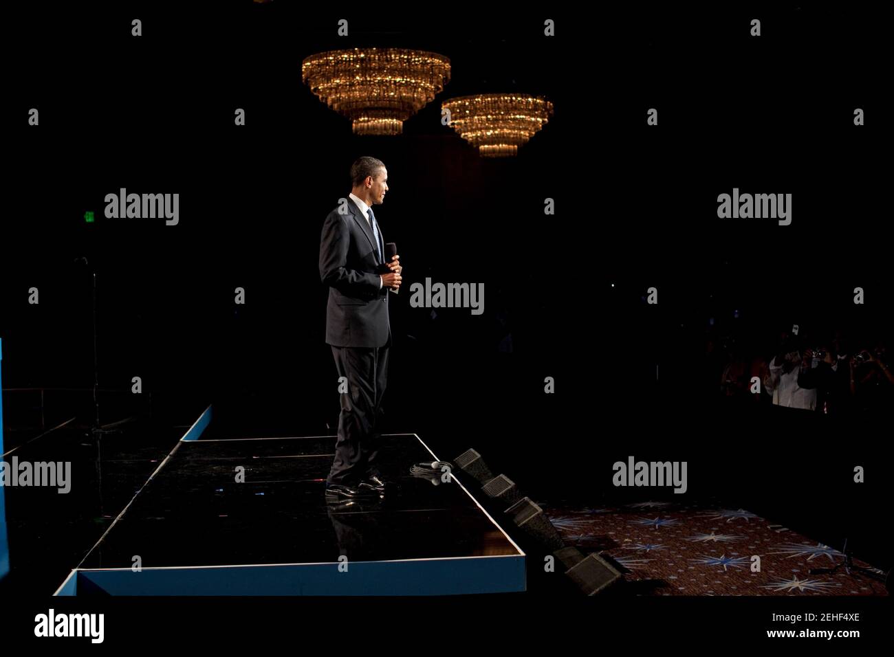 Präsident Barack Obama spricht bei einer Spendenaktion in Los Angeles, 27. Mai 2009. Stockfoto