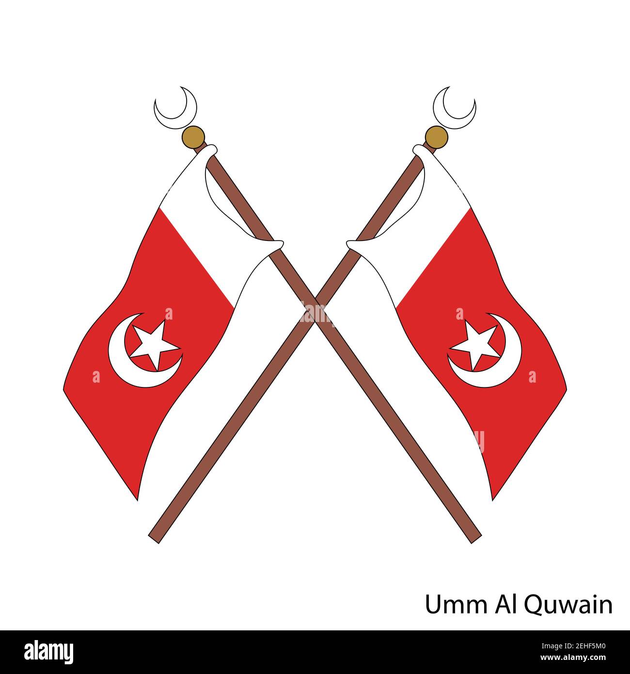 Wappen von Umm Al Quwain ist eine Region der Vereinigten Arabischen Emirate. Vector Wappentier Emblem Stock Vektor