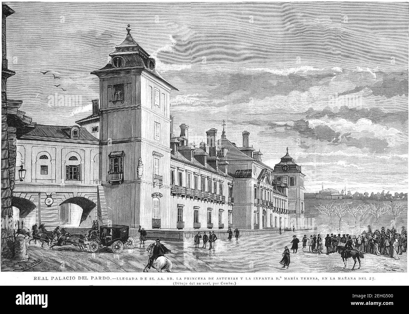 Palacio del Pardo, 1885, por Juan Comba. Stockfoto