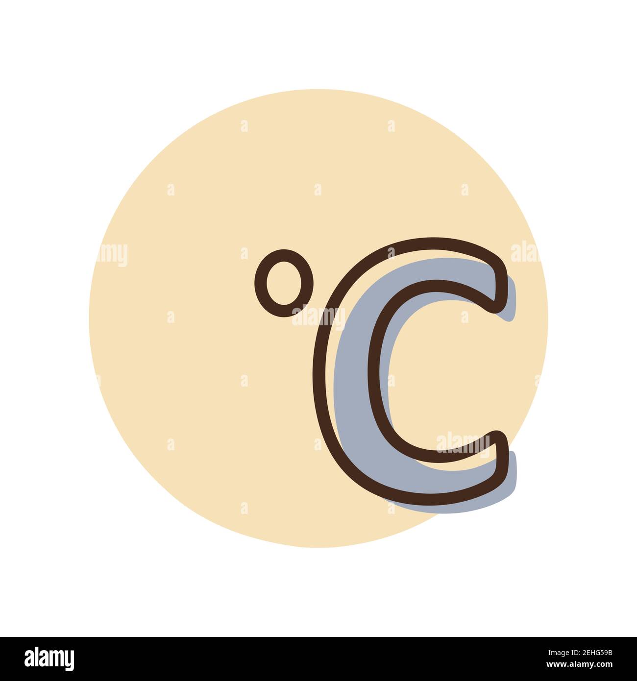 Symbol für CelsiusGradVektor. Meteorologie Zeichen. Graph Symbol für