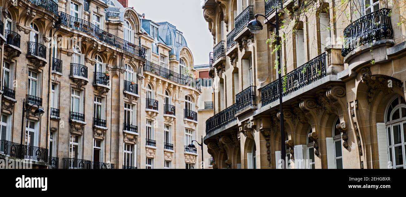 Appartementhäuser in Paris Stockfoto Appartementhäuser in Paris Stockfoto
