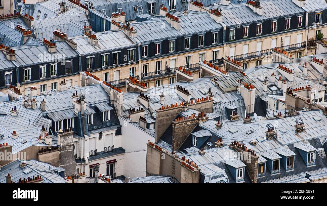 Appartementhäuser in Paris Stockfoto