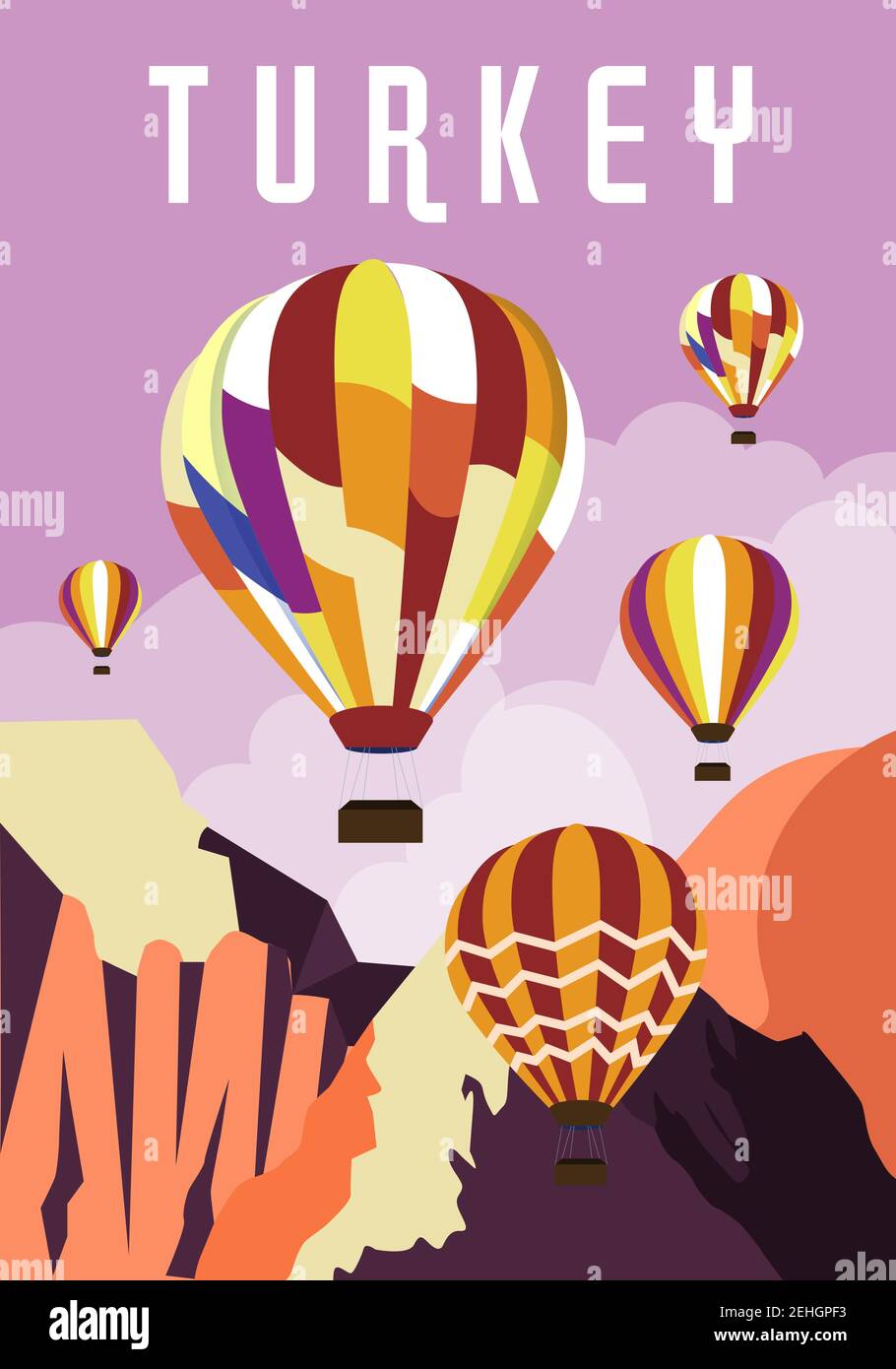 Abstraktes Banner für Reisen in die Türkei Stock Vektor