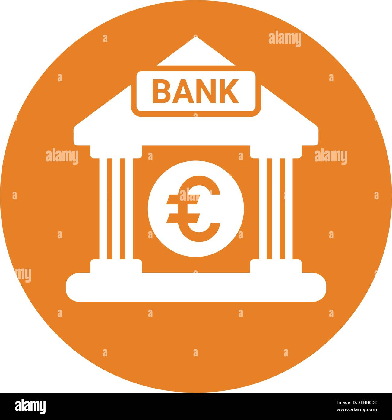 Symbol für die Europäische Bank... Perfekt für den Einsatz bei der Gestaltung und Entwicklung von Websites, gedruckten Dateien und Präsentationen, Stock-Bilder, Werbematerialien, Illus Stock Vektor