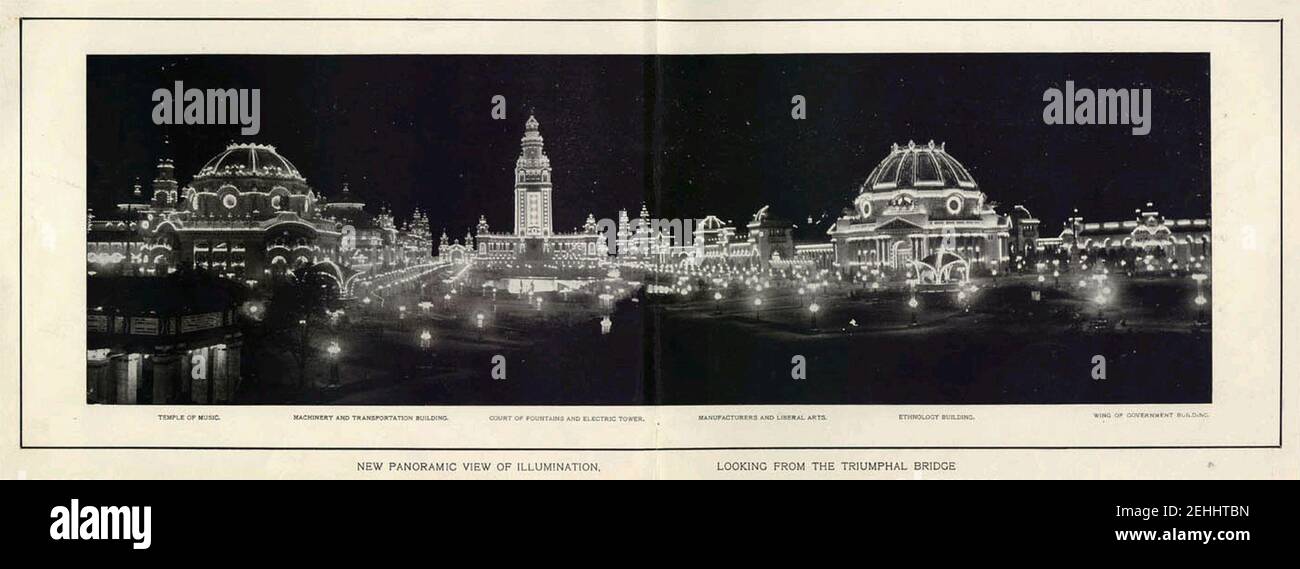 Panamerikanische Ausstellung 1901 Panorama. Stockfoto