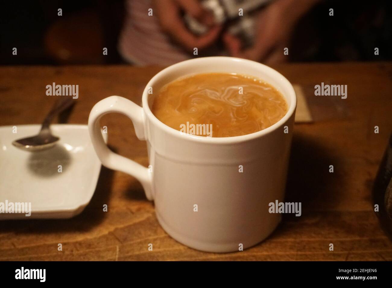 Kaffee Datum I Tasse Kaffee im Café Kyoto Japan Stock Foto Stock Bilder Stock Bilder Stockfoto