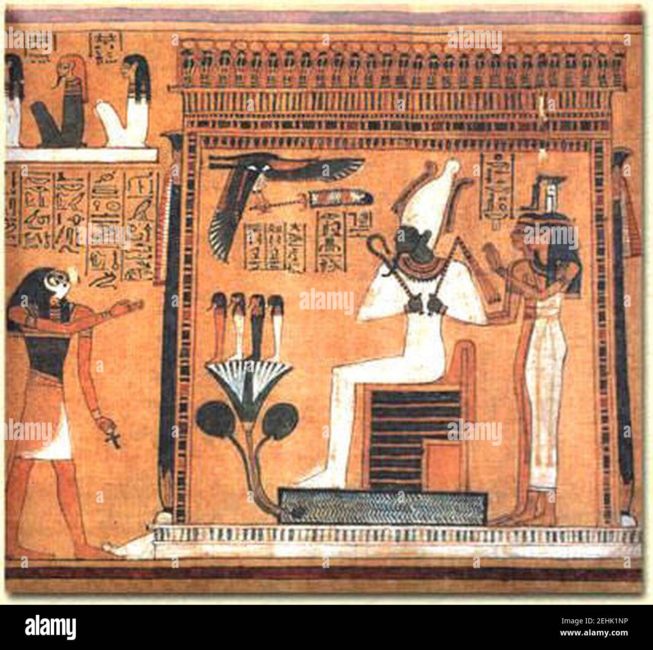 Papiro de Hunefer. Stockfoto