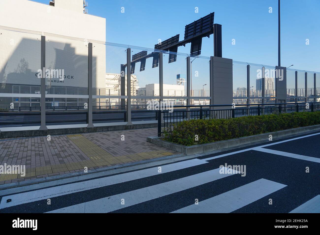 Toyosu Bridge Crosswalk Street Tokyo Japan Stock Photo Stock Images Stock-Bilder Stockfoto