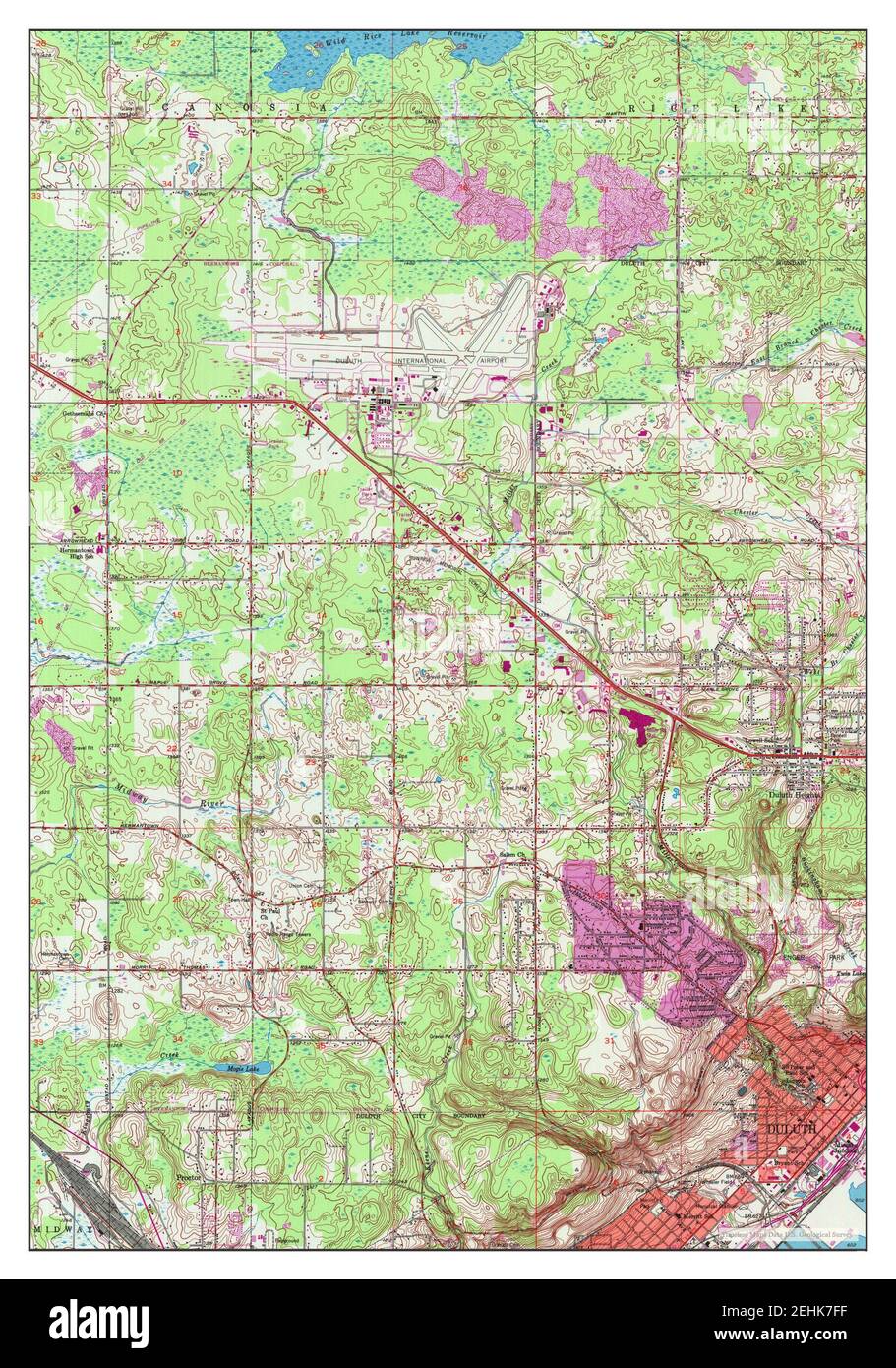 Duluth Heights, Minnesota, Karte 1953, 1:24000, Vereinigte Staaten von Amerika von Timeless Maps, Daten U.S. Geological Survey Stockfoto