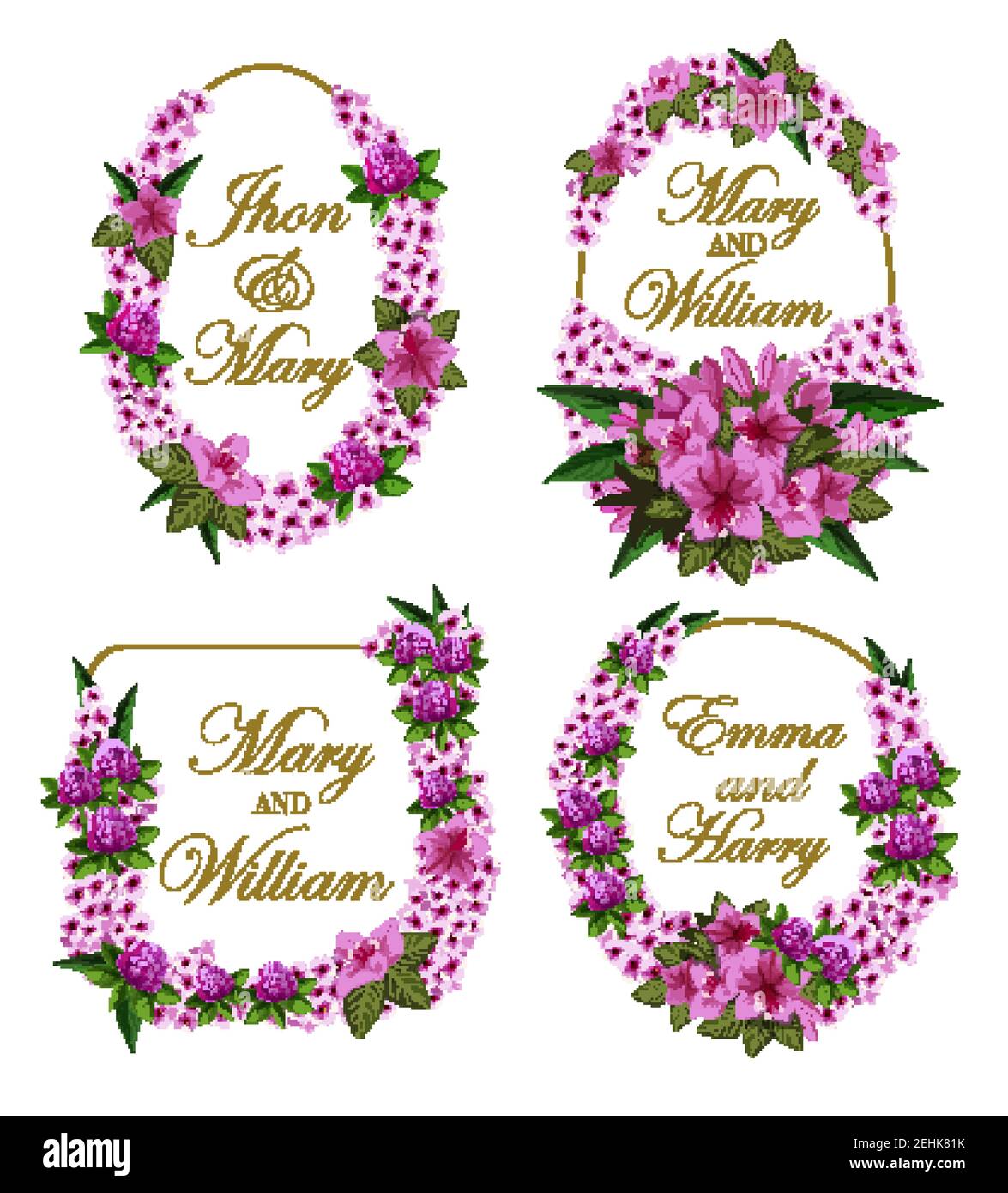 Kleeblumen Stock Vektorgrafiken Kaufen Alamy