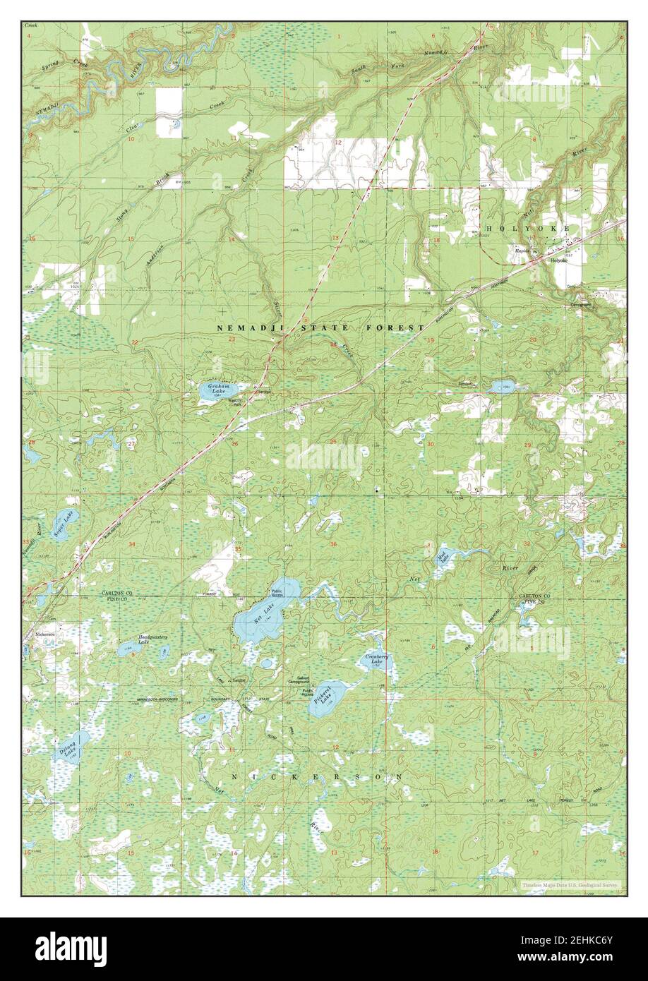 Holyoke, Minnesota, Karte 1983, 1:24000, Vereinigte Staaten von Amerika von Timeless Maps, Daten U.S. Geological Survey Stockfoto