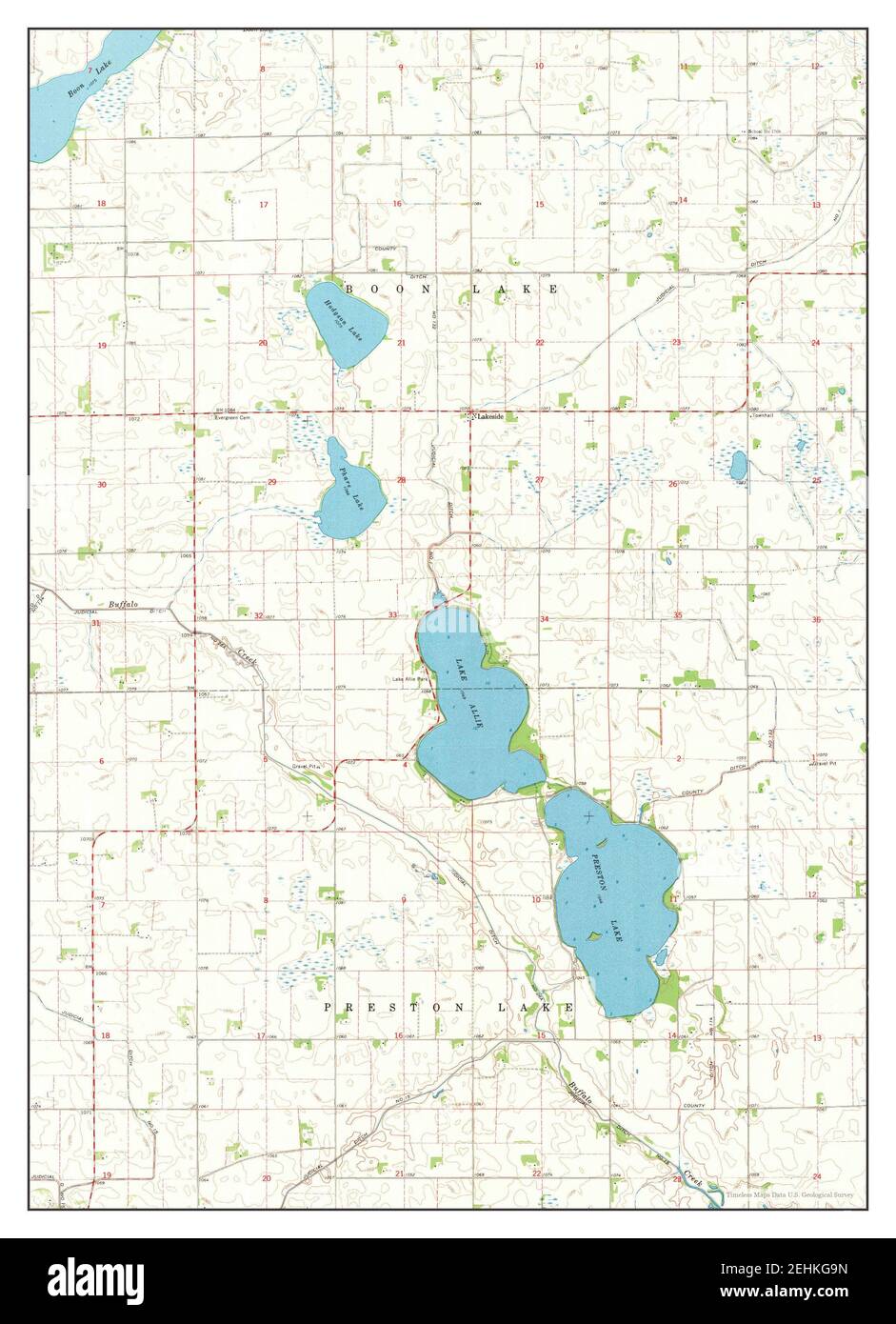 Lake Allie, Minnesota, Karte 1967, 1:24000, Vereinigte Staaten von Amerika von Timeless Maps, Daten U.S. Geological Survey Stockfoto