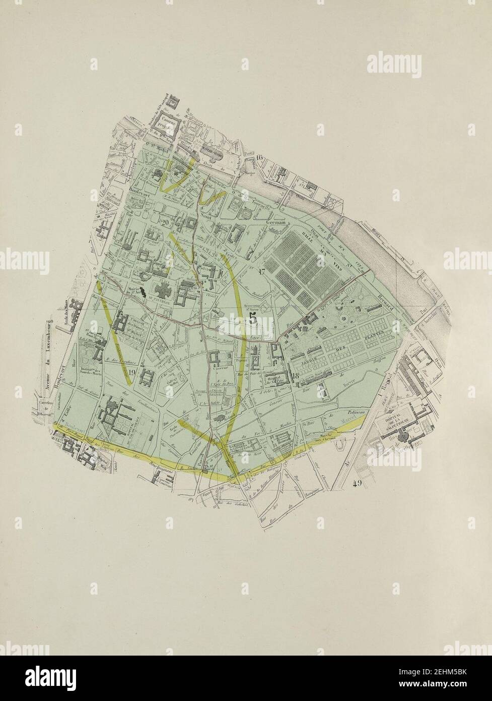 Paris 5e Arrondissement - Eugène Andrieveau-Goujon. Stockfoto
