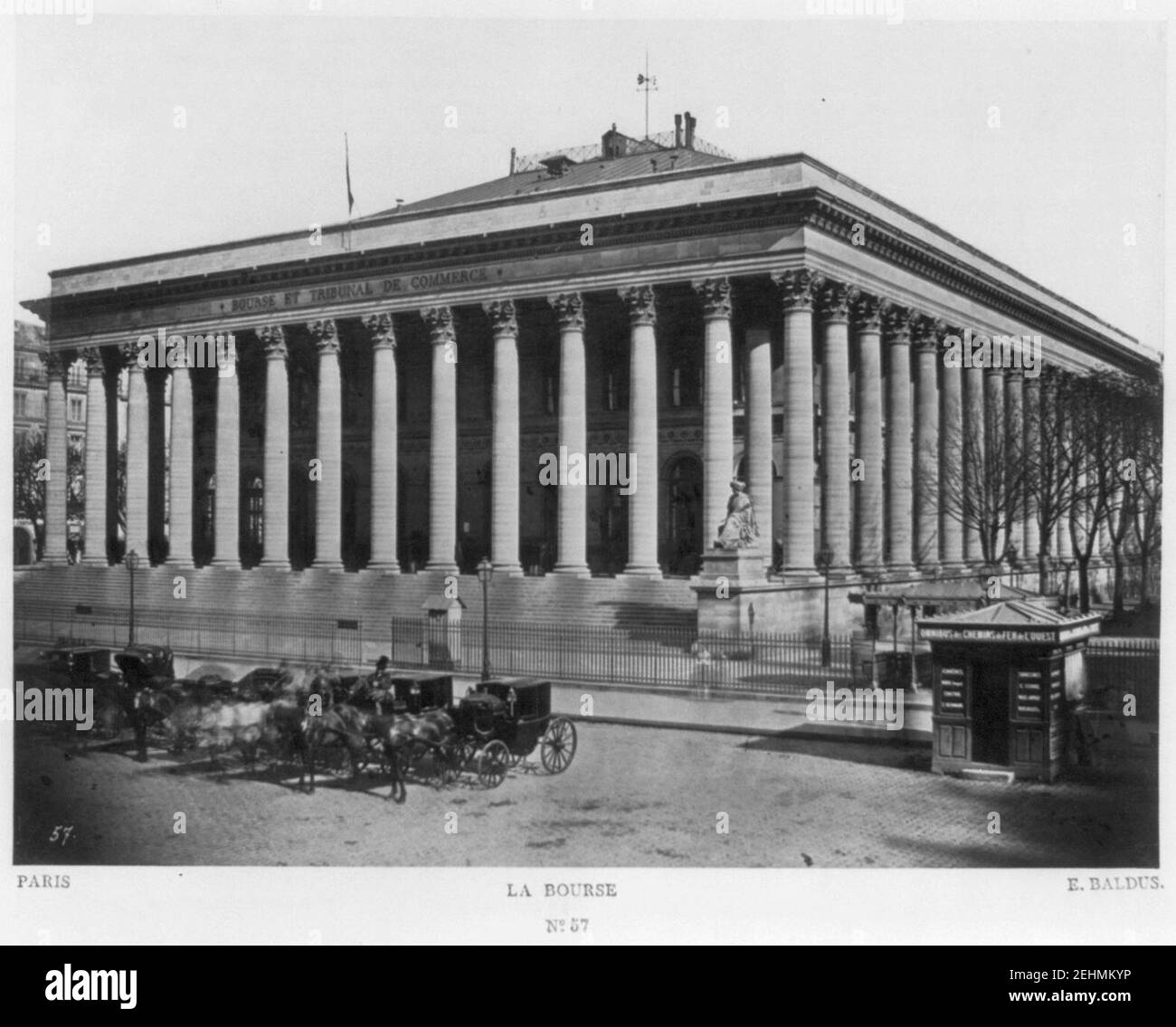Paris. La Bourse - E. Baldus. Stockfoto