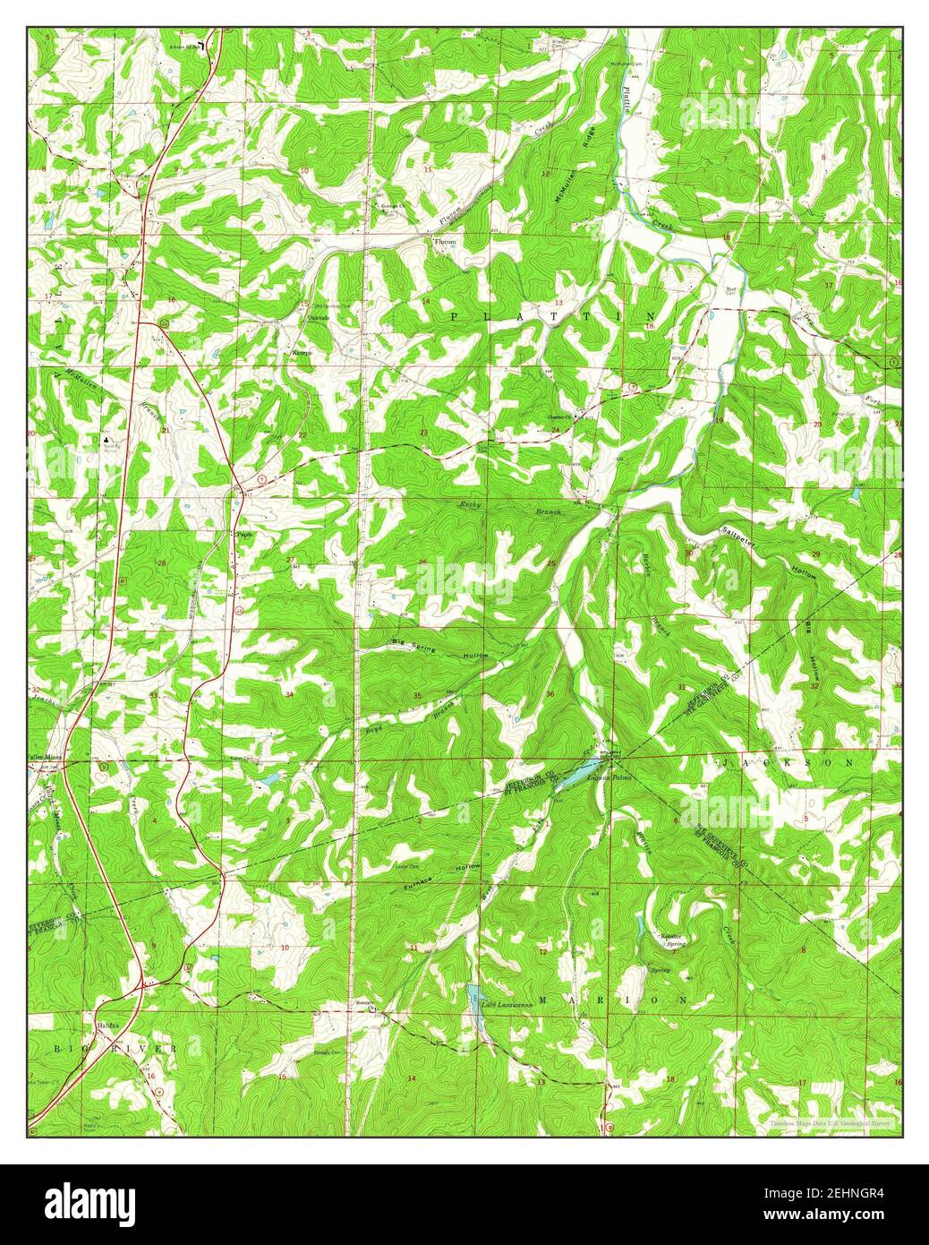 Halifax, Missouri, Karte 1964, 1:24000, Vereinigte Staaten von Amerika von Timeless Maps, Daten U.S. Geological Survey Stockfoto