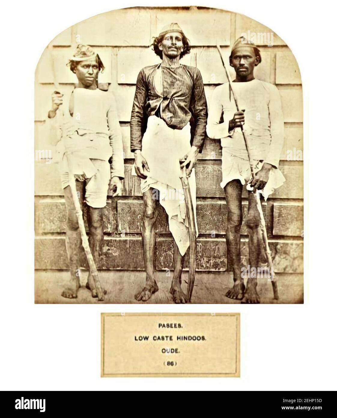 Pasies niedrige Kaste Hindoos in Oude 1868 die Menschen in Indien, EINE Reihe von fotografischen Illustration. Stockfoto