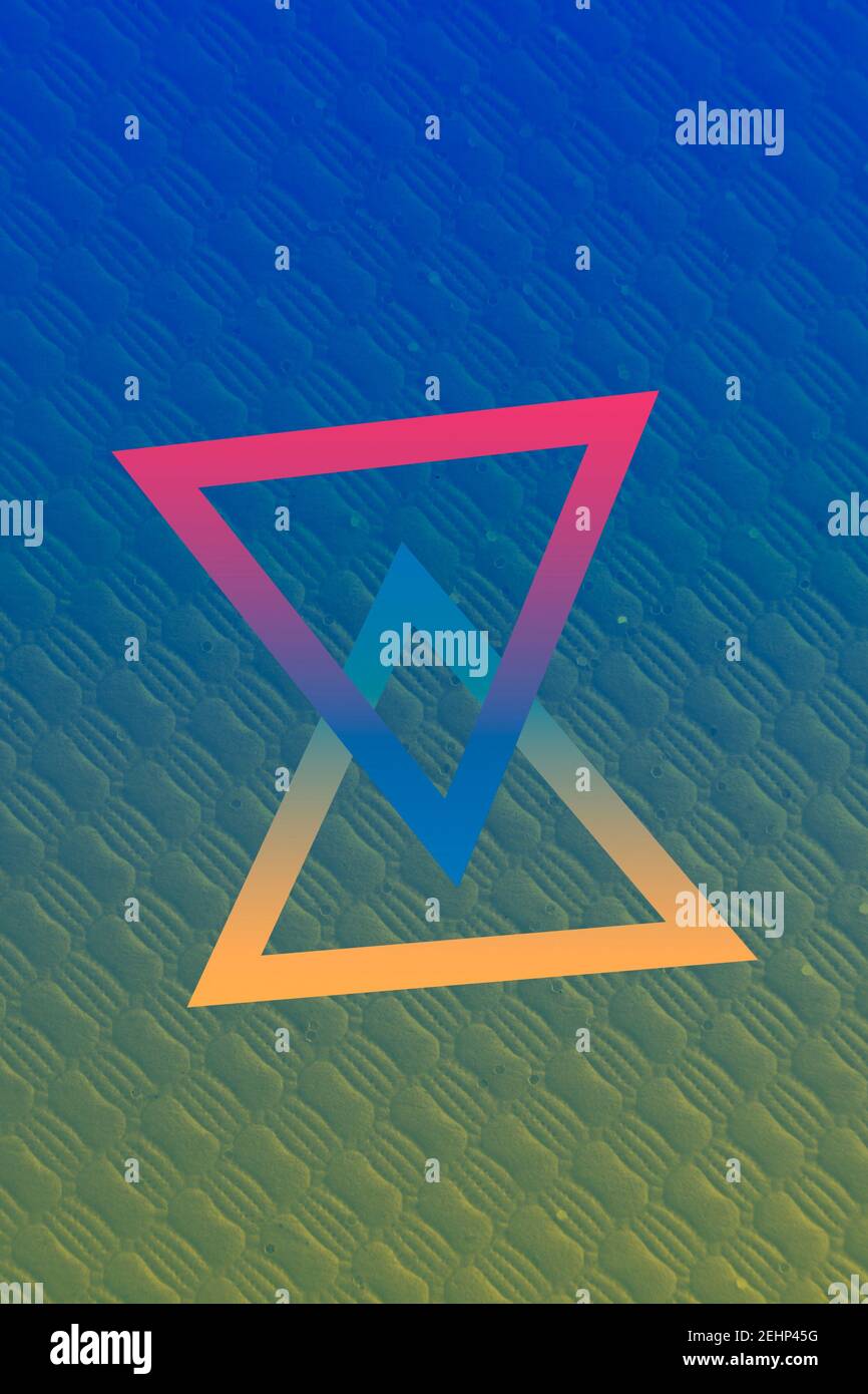 Abstrakte Dreiecke auf einem Makrohintergrund Stockfoto