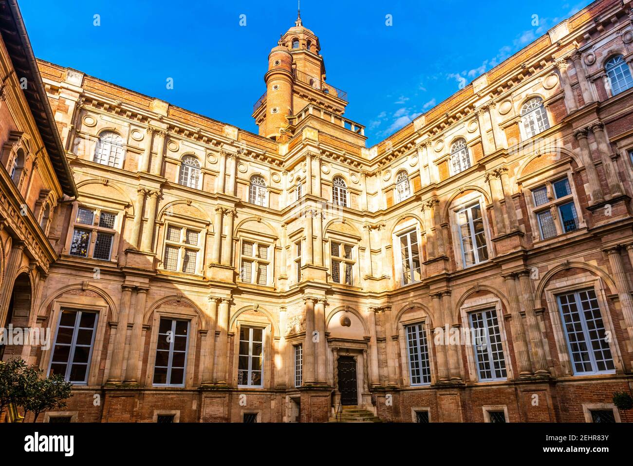 Klassisches schönes Privathotel Assezat in Toulouse, Occitanie in Frankreich Stockfoto