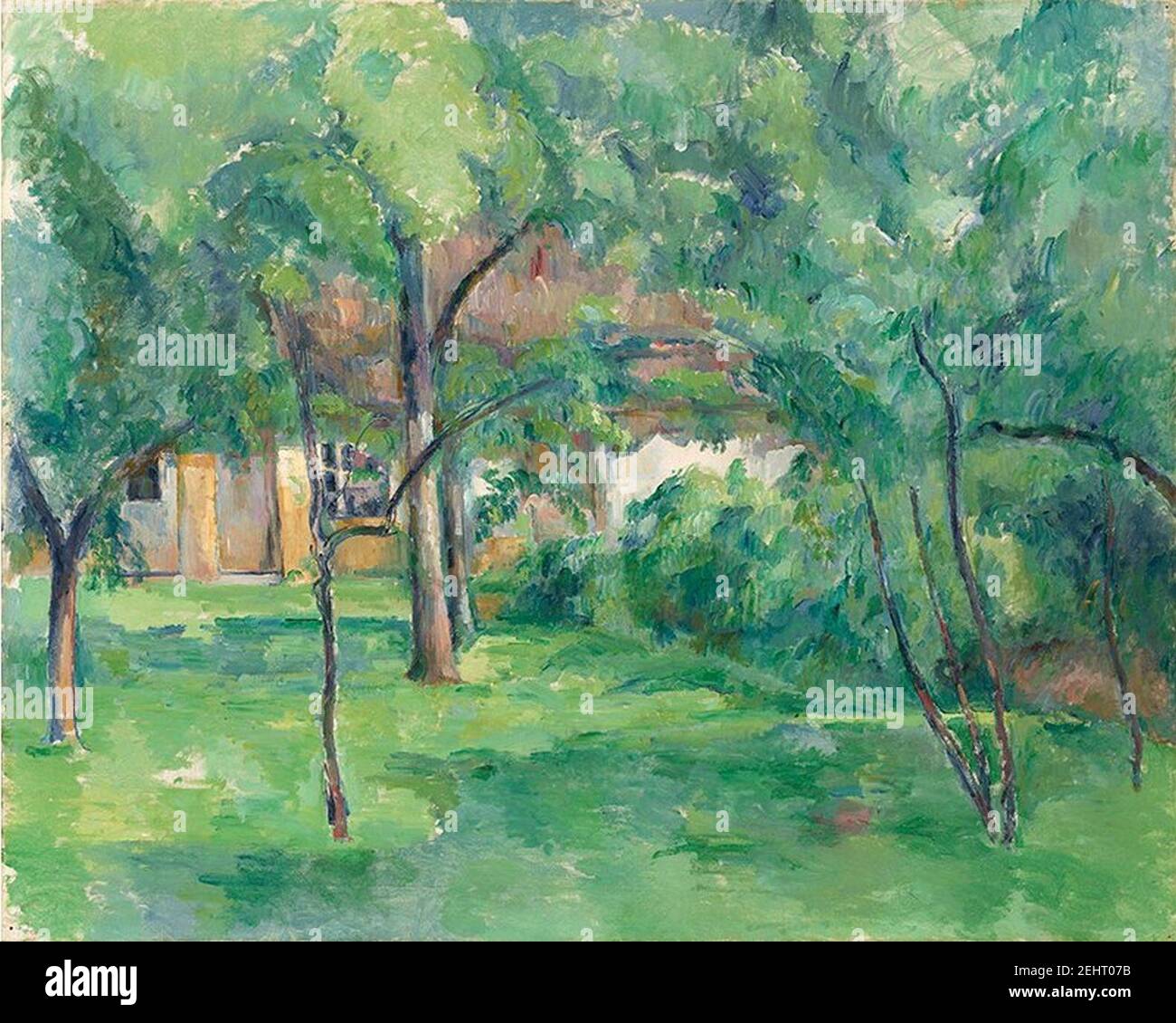 Paul Cézanne (1839-1906), Ferme en Normandie, été (Hattenville), Öl auf Leinwand (65,1 x 81,1 cm.). 1882 gemalt. . Christie’s. Stockfoto