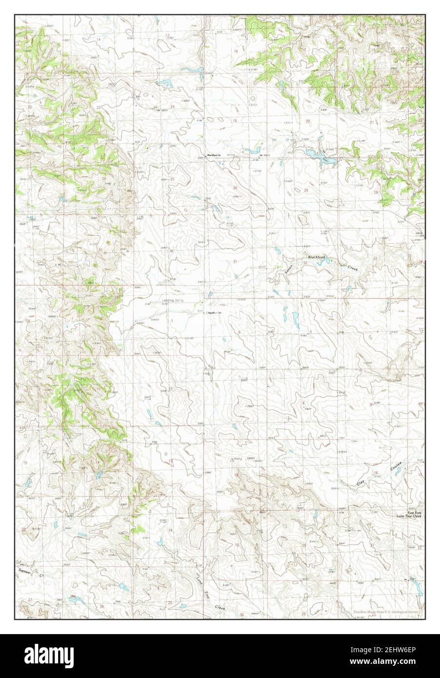 Blackfoot School, Montana, Karte 1983, 1:24000, Vereinigte Staaten von Amerika von Timeless Maps, Daten U.S. Geological Survey Stockfoto