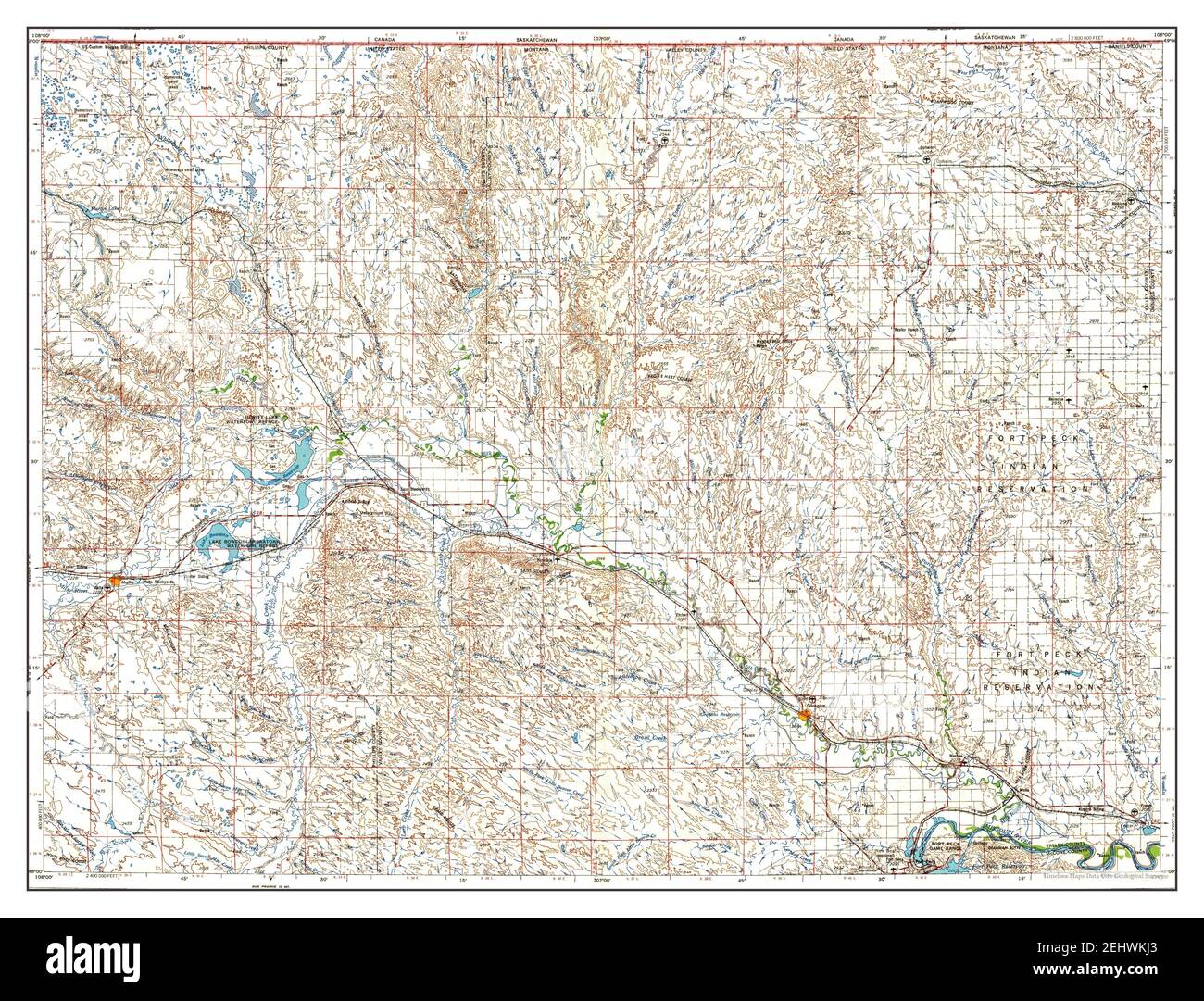 Karte von glasgow montana Fotos und Bildmaterial in hoher Auflösung