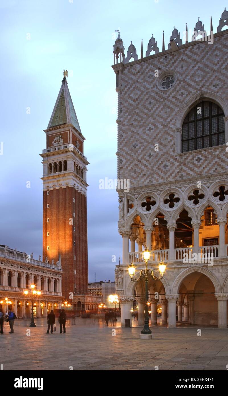 Piazza San Marco - Platz von St. Marco in Venedig. Italien Stockfoto