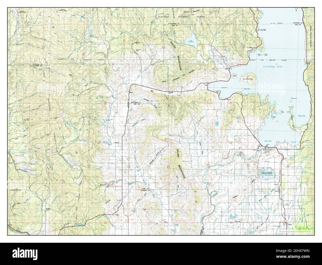 Karte von polson montana Fotos und Bildmaterial in hoher Auflösung