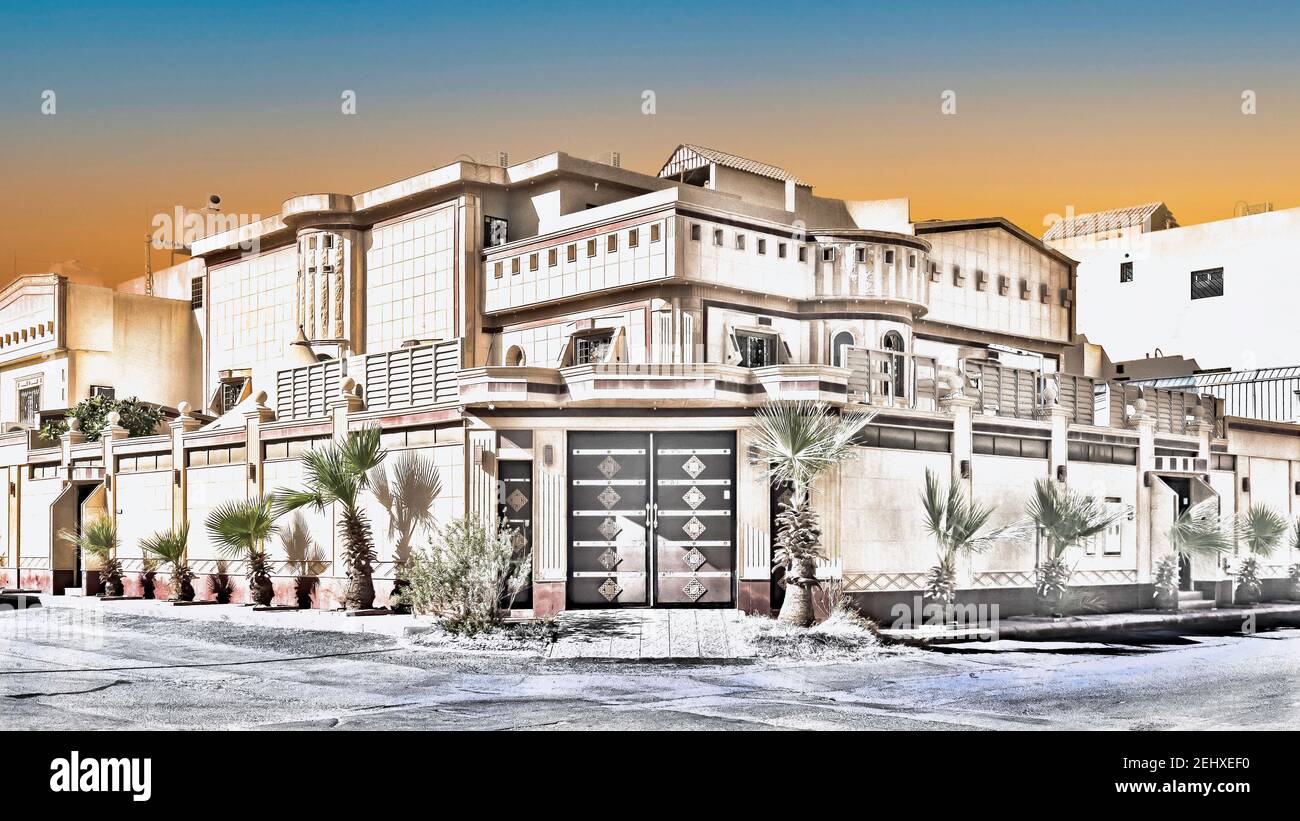 Haus an der Ecke - Bilder Stockfoto