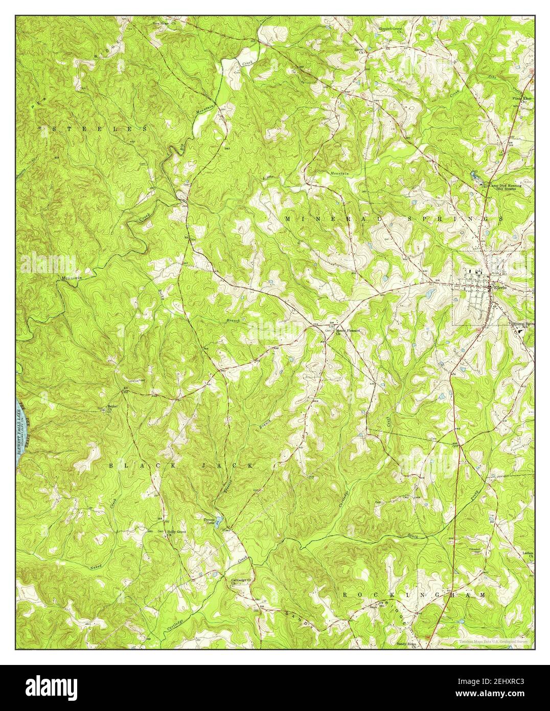 Mappa di ellerbe nord carolina north Fotos und Bildmaterial in hoher