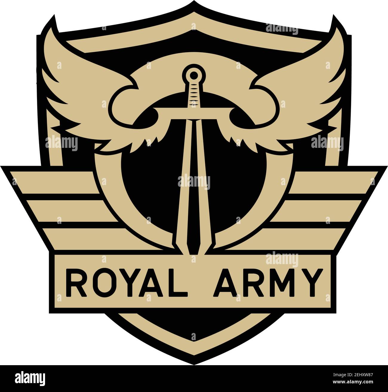 Armee Abzeichen Logo isoliert auf weißem Hintergrund, Vektor