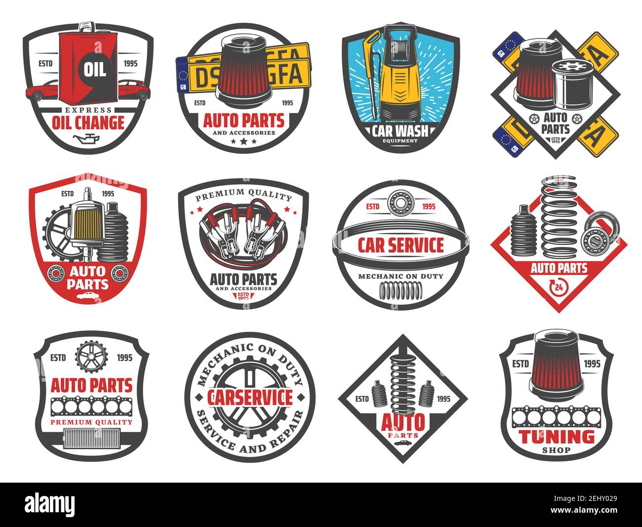 Auto Ersatzteile Logo Stock Vektorgrafiken Kaufen Alamy
