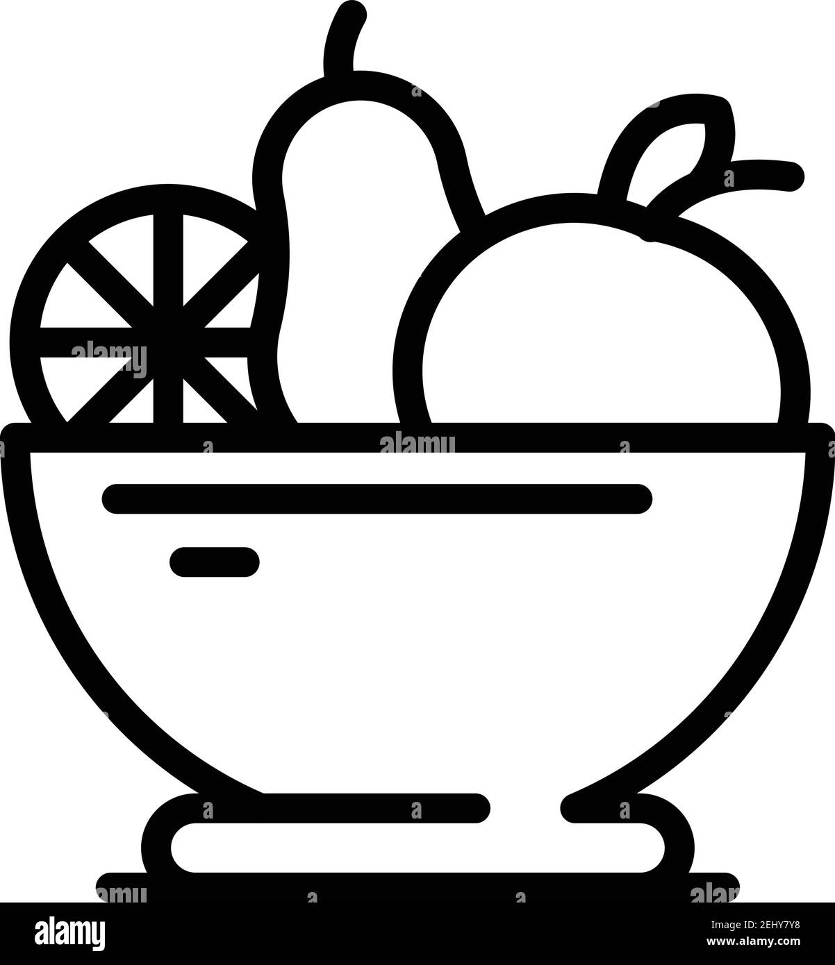 Diät Obstsalat Symbol. Kontur Ernährung Obstsalat Vektor-Symbol für Web-Design isoliert auf weißem Hintergrund Stock Vektor