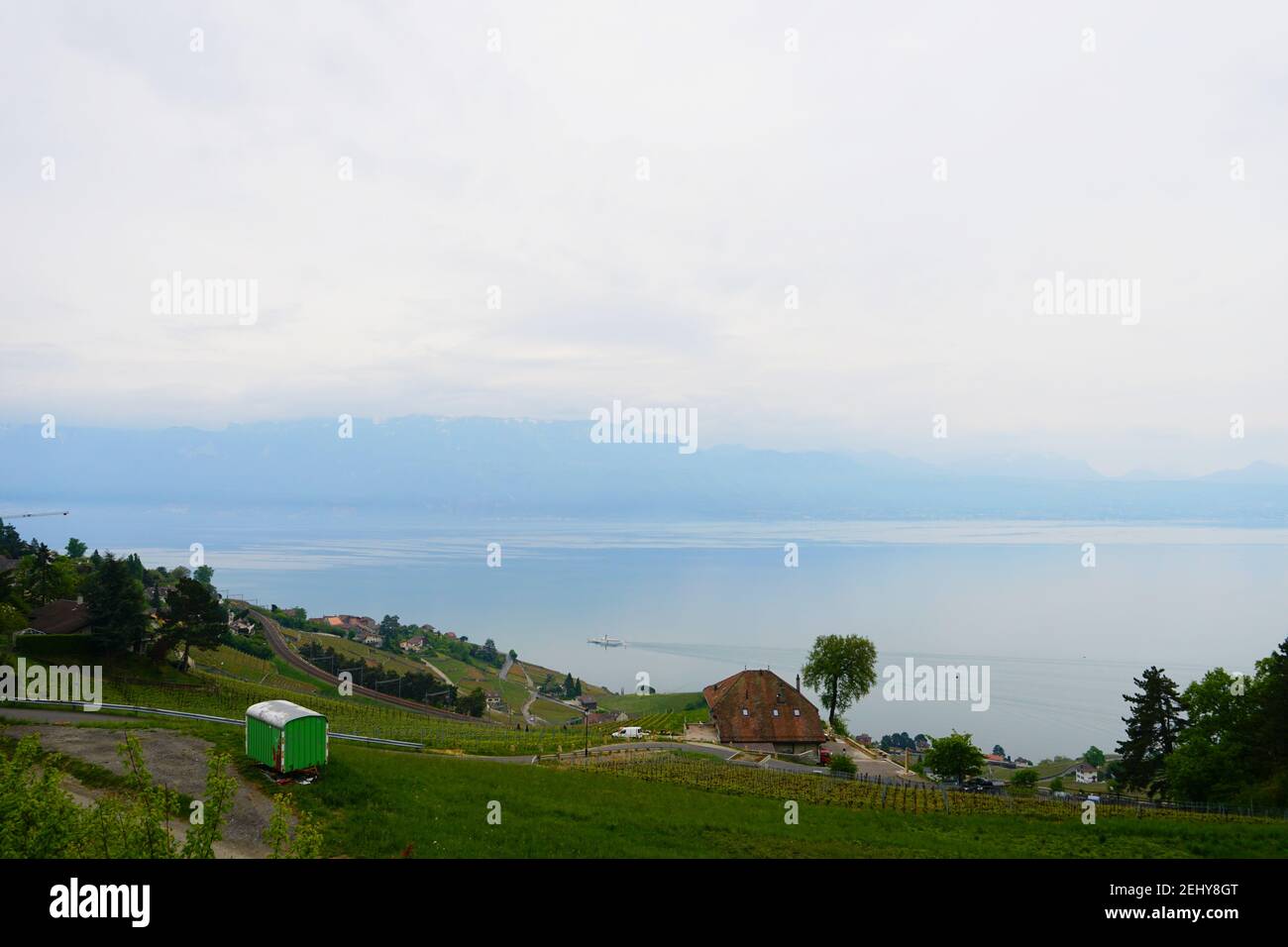 Lausanne Landschaft Blick auf Geneva Lake Stock Photo Stock Images Stock-Bilder Stockfoto