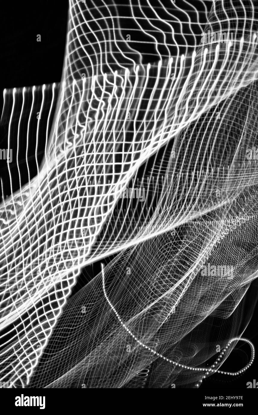 Helle Malerei in schwarz-weiß, abstrakter Hintergrund Stockfoto