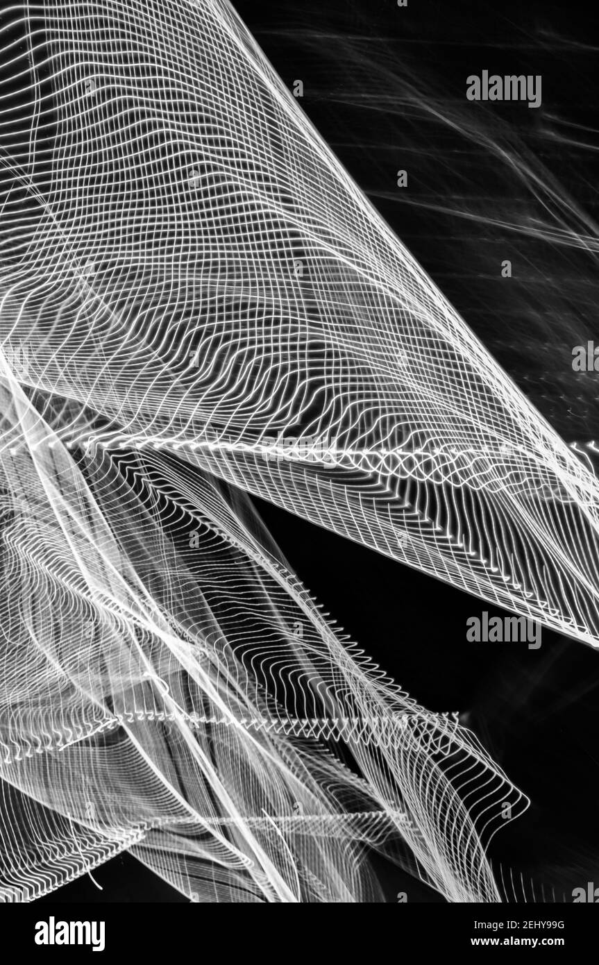 Helle Malerei in schwarz-weiß, abstrakter Hintergrund Stockfoto