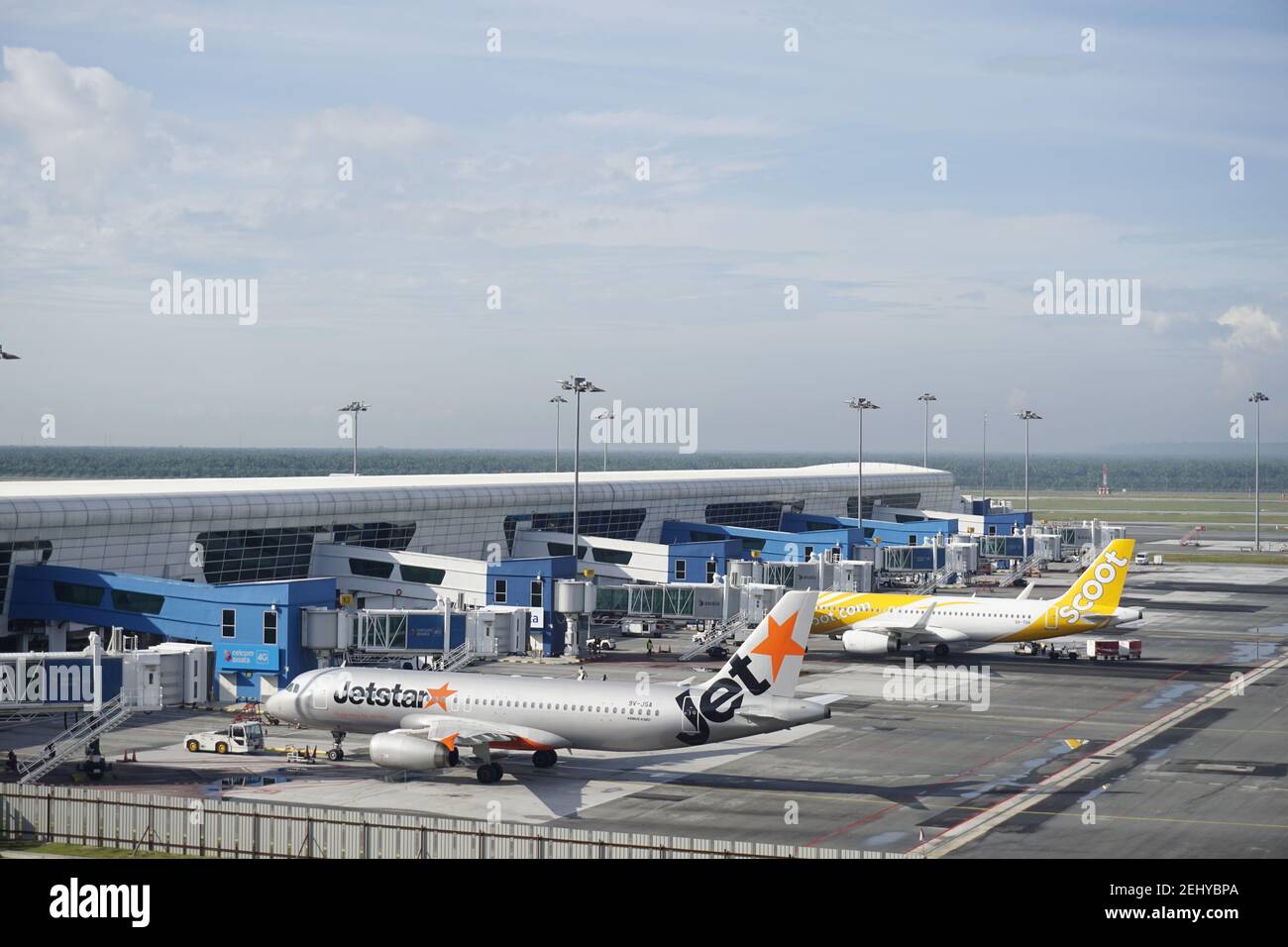 Kuala Lumpur International Airport 2 (KLIA2), in Sepang, Malaysia, ist der weltweit größte Flughafen für Billigfluggesellschaften. Stockfoto