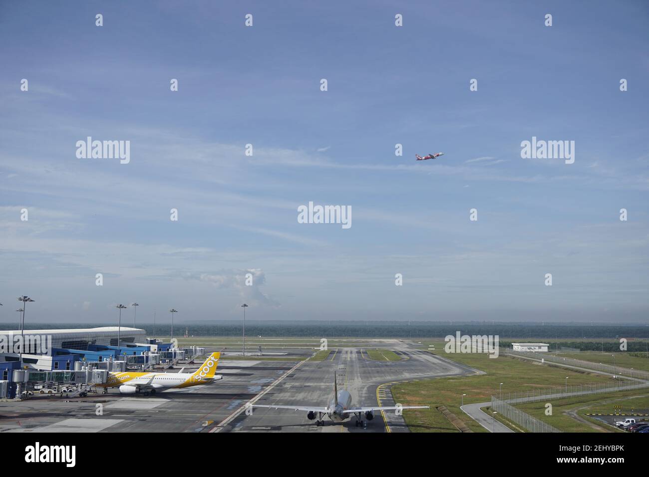 Kuala Lumpur International Airport 2 (KLIA2), in Sepang, Malaysia, ist der weltweit größte Flughafen für Billigfluggesellschaften. Stockfoto