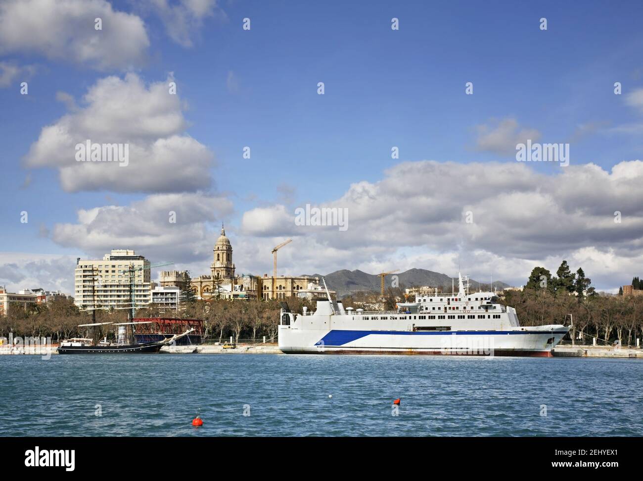 Port in Malaga. Spanien Stockfoto