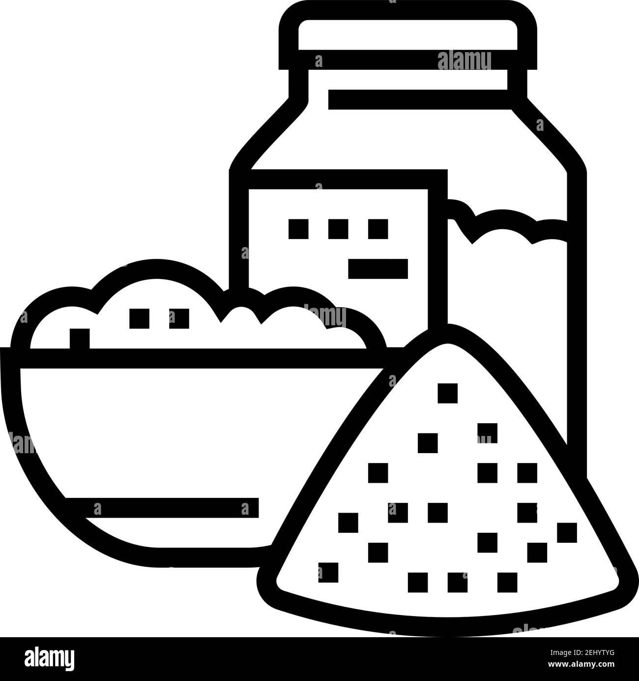 Salz für Bad Linie Symbol Vektorgrafik Stock Vektor
