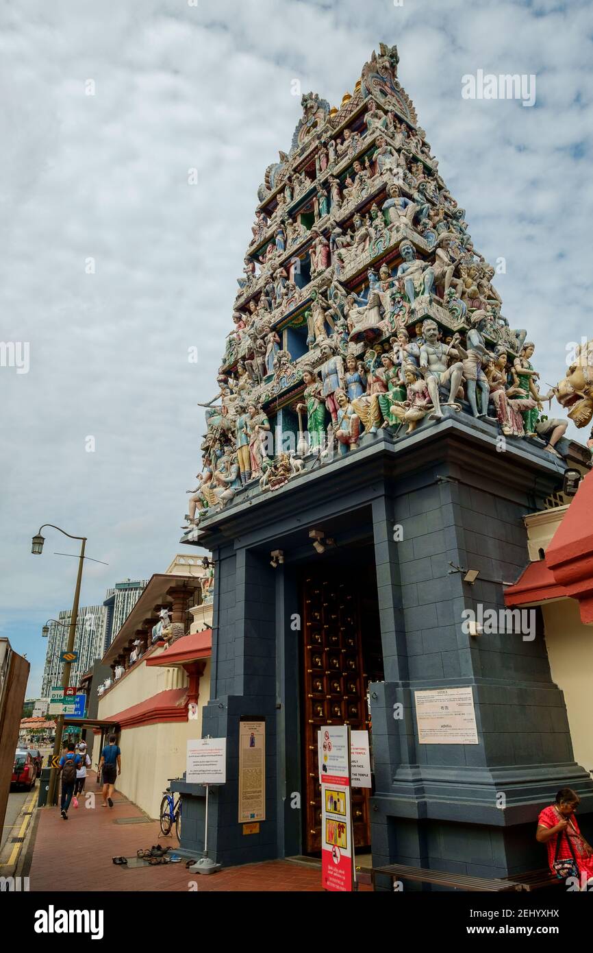 Sri Mariamman Temple, Singapur Stockfoto