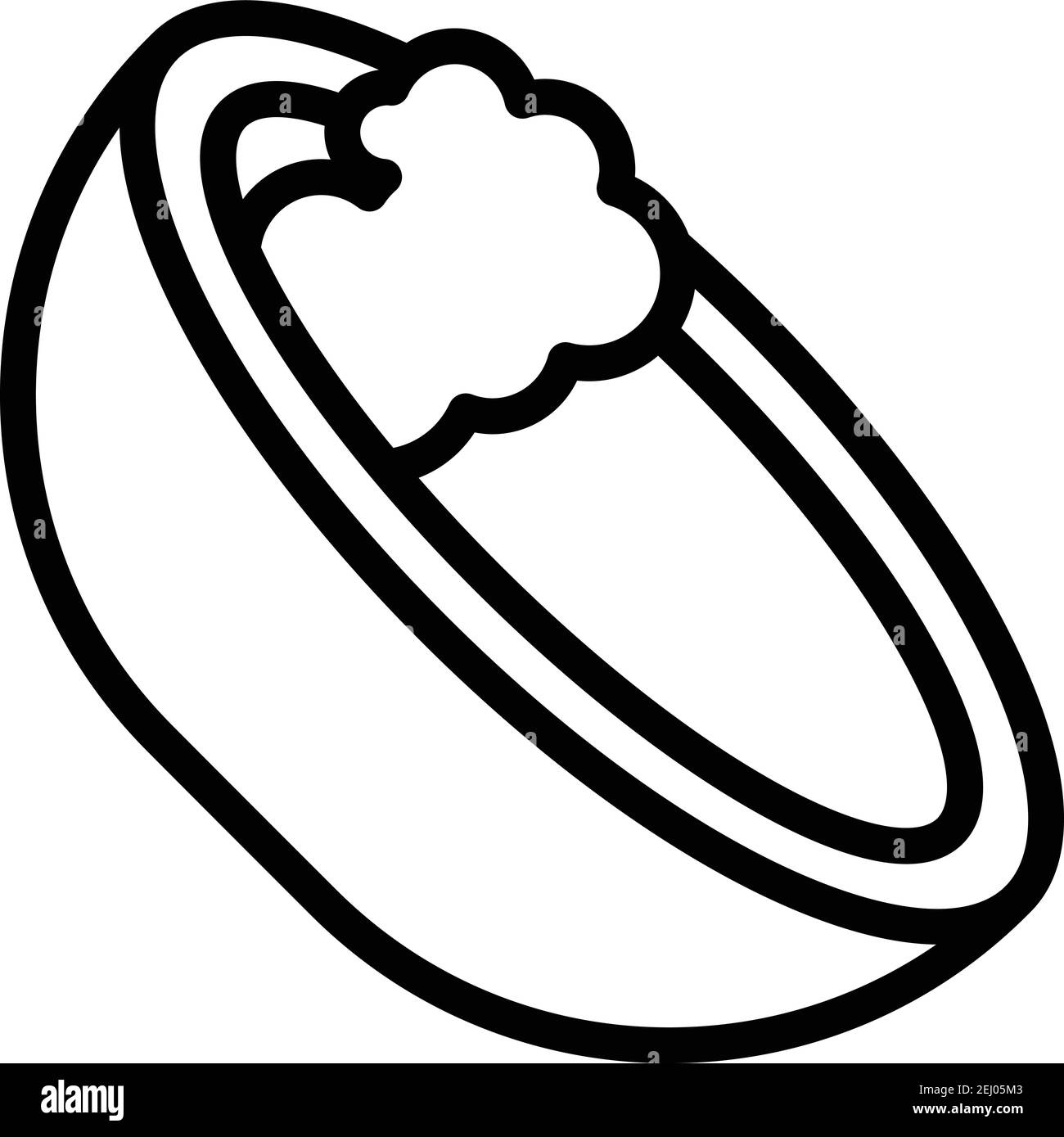 Symbol „Pita in Schüssel“. Umriss Pita in Schüssel Vektor-Symbol für Web-Design isoliert auf weißem Hintergrund Stock Vektor