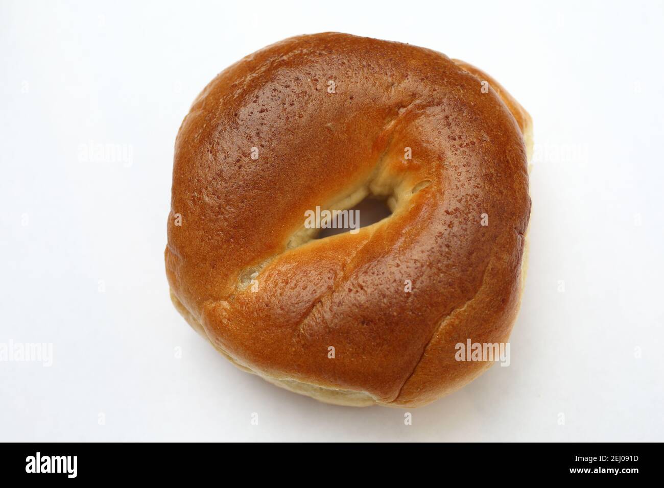 Bagel Brötchen isoliert auf einem weißen Hintergrund Stockfoto