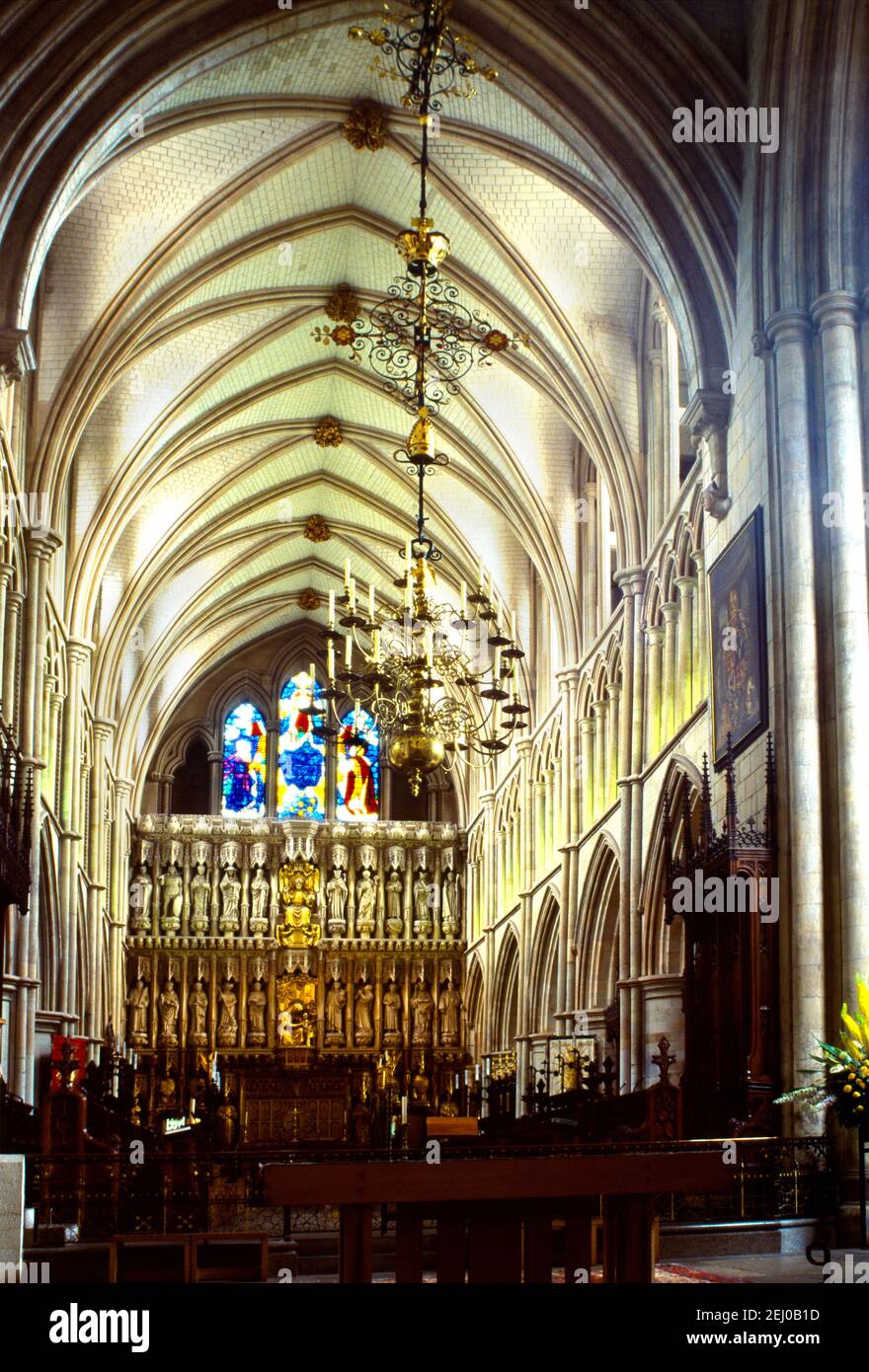 London England Southwark Cathedral Innere Gewölbte Decke Stockfoto