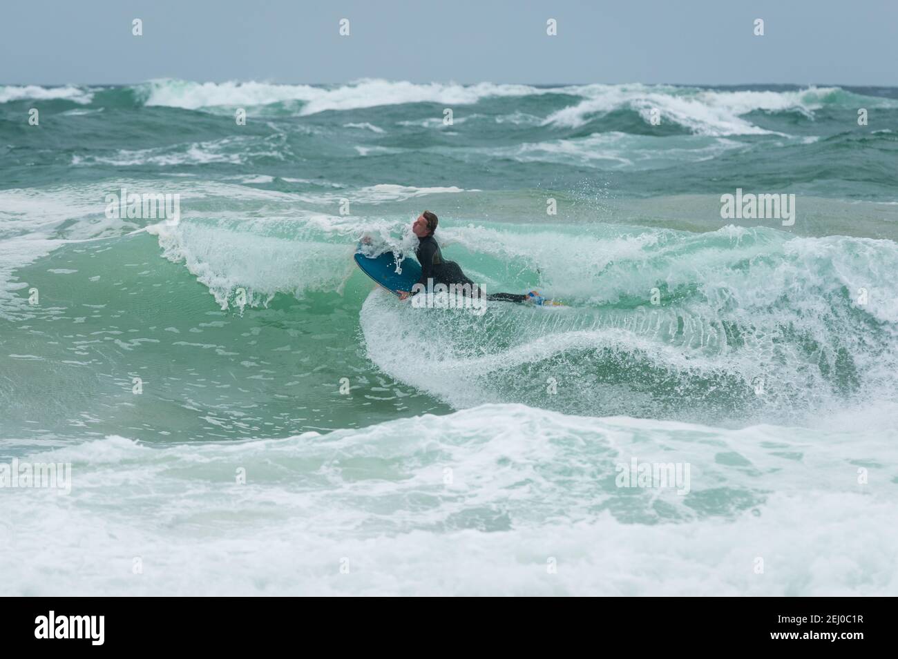 Bodyboarder, Port Macquarie, New South Wales, Australien. Stockfoto